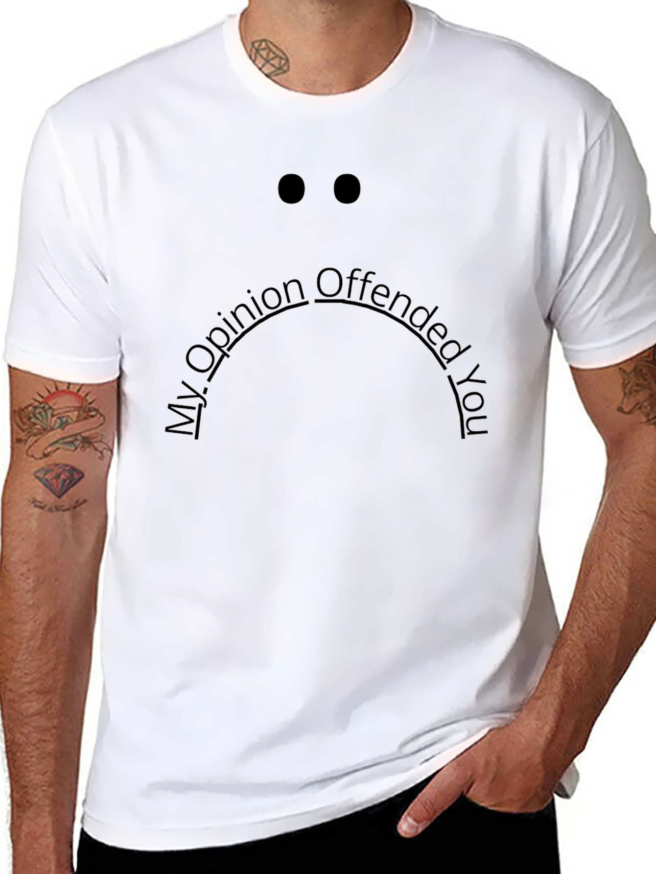 Offensive Opinion Graphic Black T-Shirt
