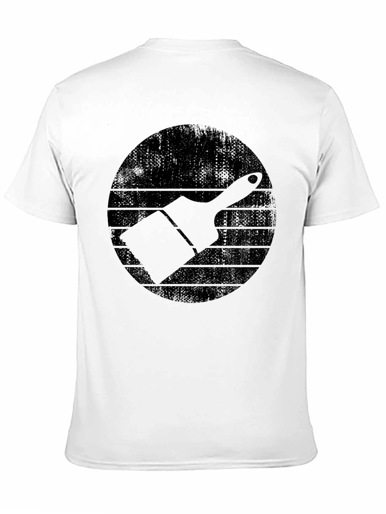 Painters Brush Graphic Tee - Retro Style Black T-Shirt