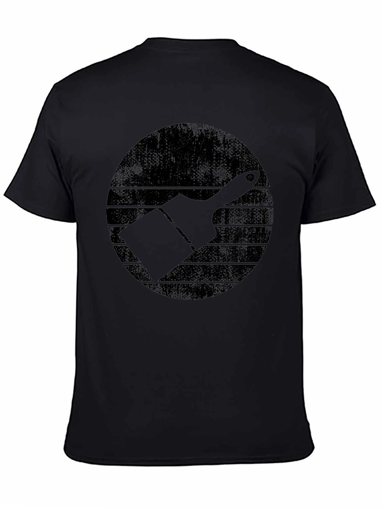 Painters Brush Graphic Tee - Retro Style Black T-Shirt