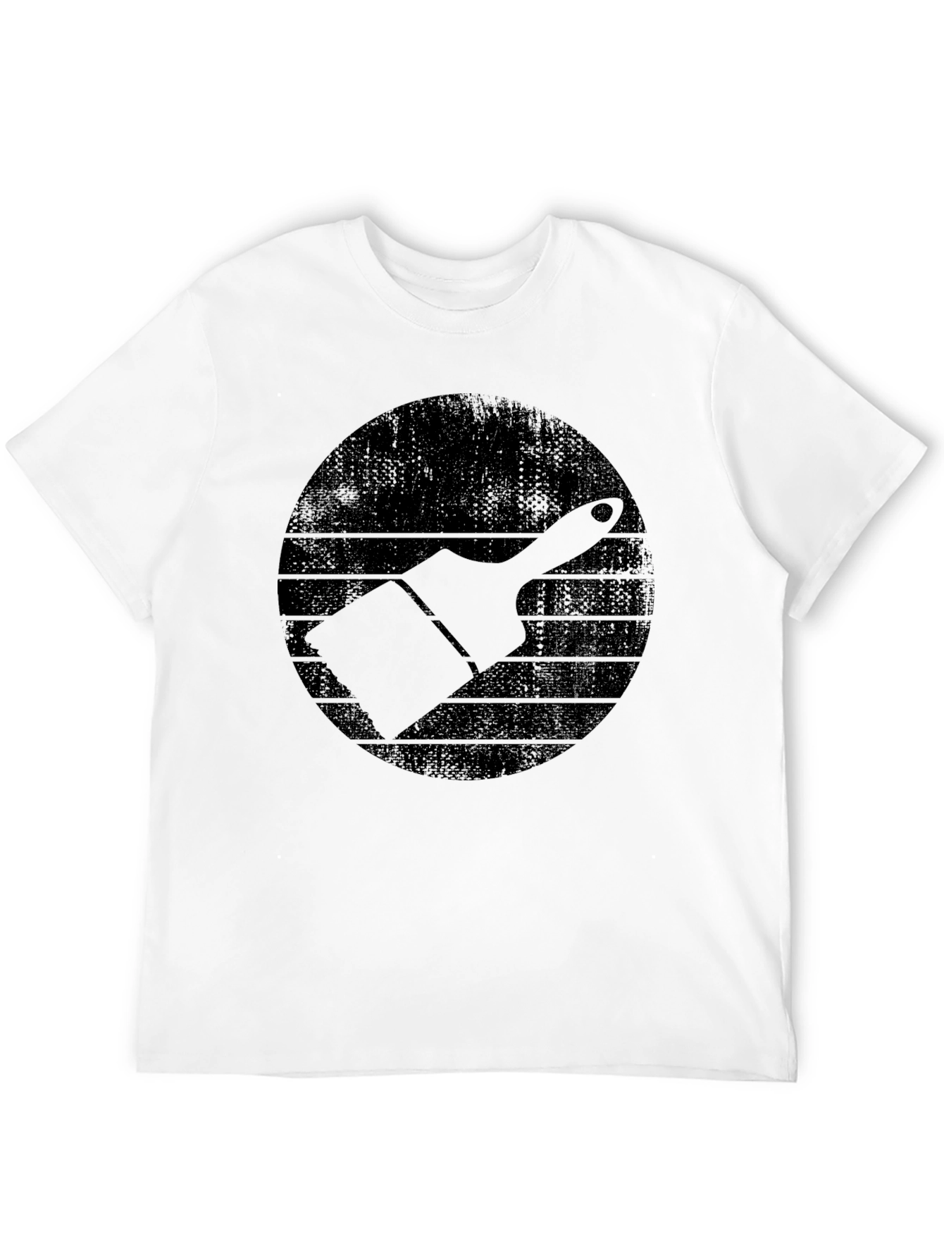Painters Brush Graphic Tee - Retro Style Black T-Shirt