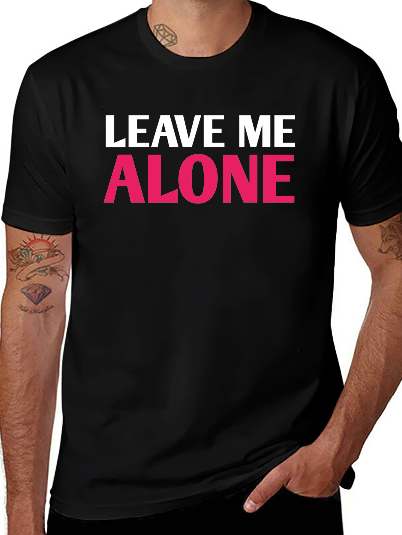 Leave Me Alone Graphic T-Shirt - Funny Slogan Tee