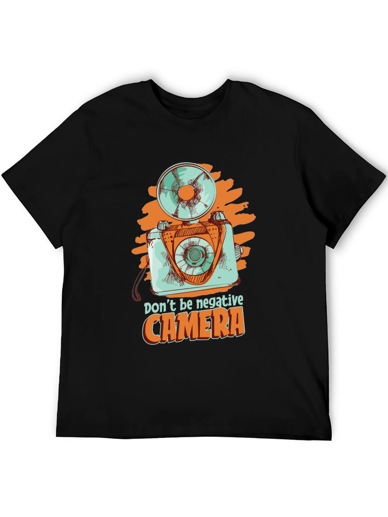 Retro Camera Graphic Tee - Dont Be Negative!