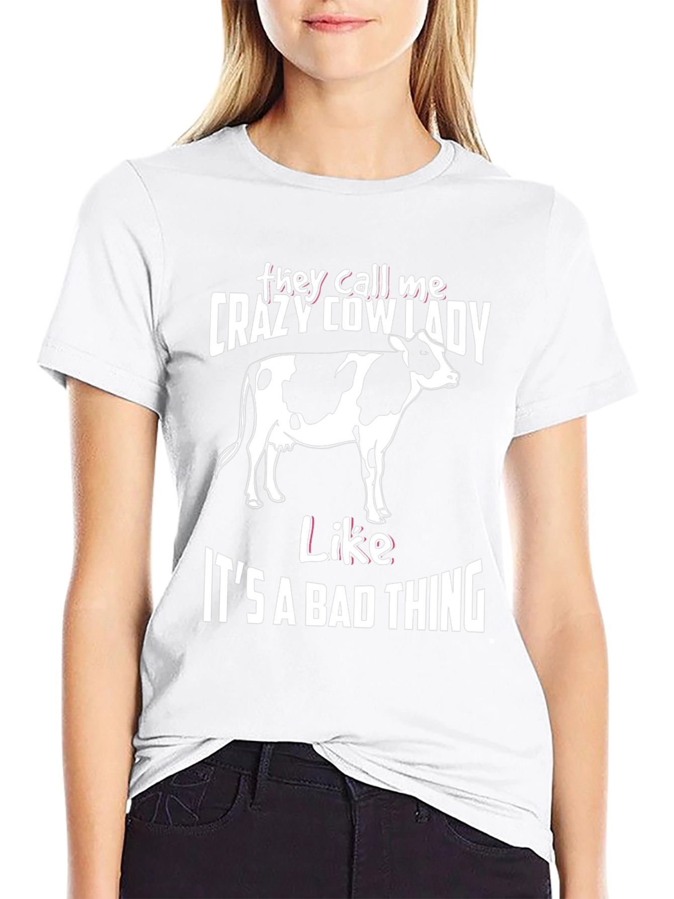 Crazy Cow Lady T-Shirt - Farm Animal Lover Tee