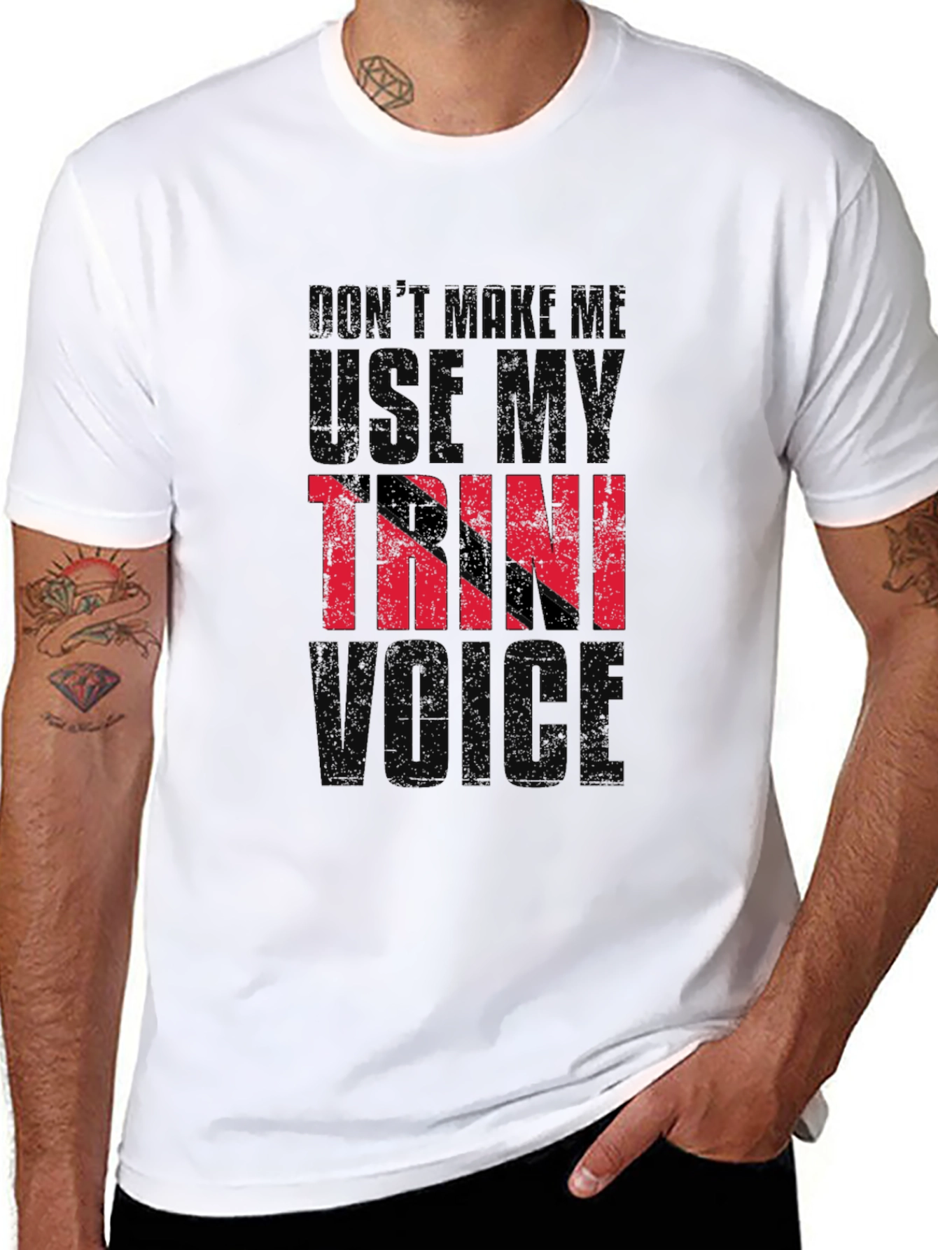 Trini Voice Graphic Tee - Trinidad Flag