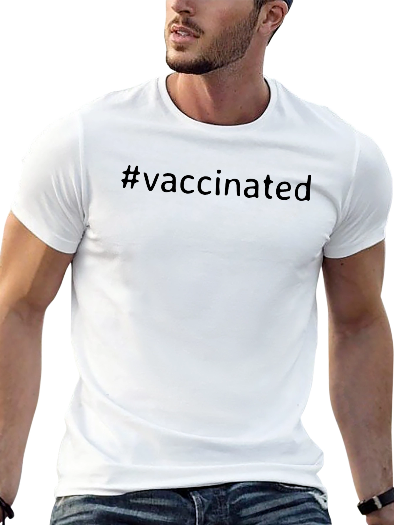 #Vaccinated Crew Neck T-Shirt