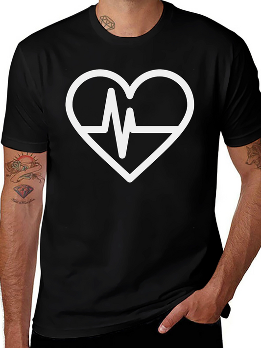 Heartbeat Heart T-Shirt - Stylish Graphic Tee