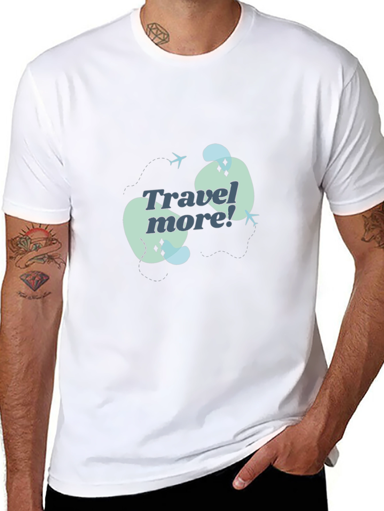 Travel More Graphic Tee - Black Unisex Shirt