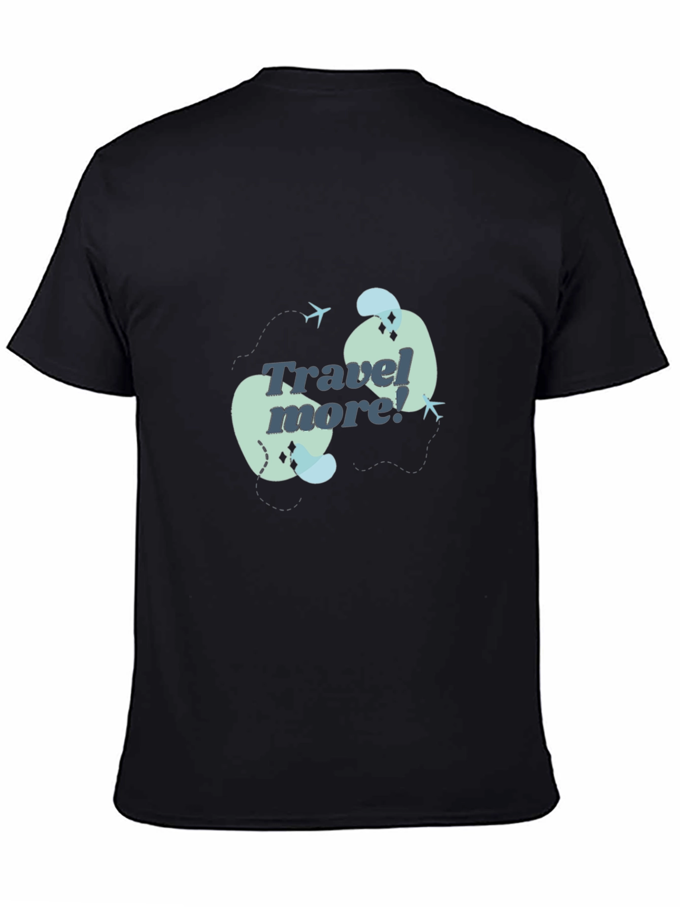 Travel More Graphic Tee - Black Unisex Shirt