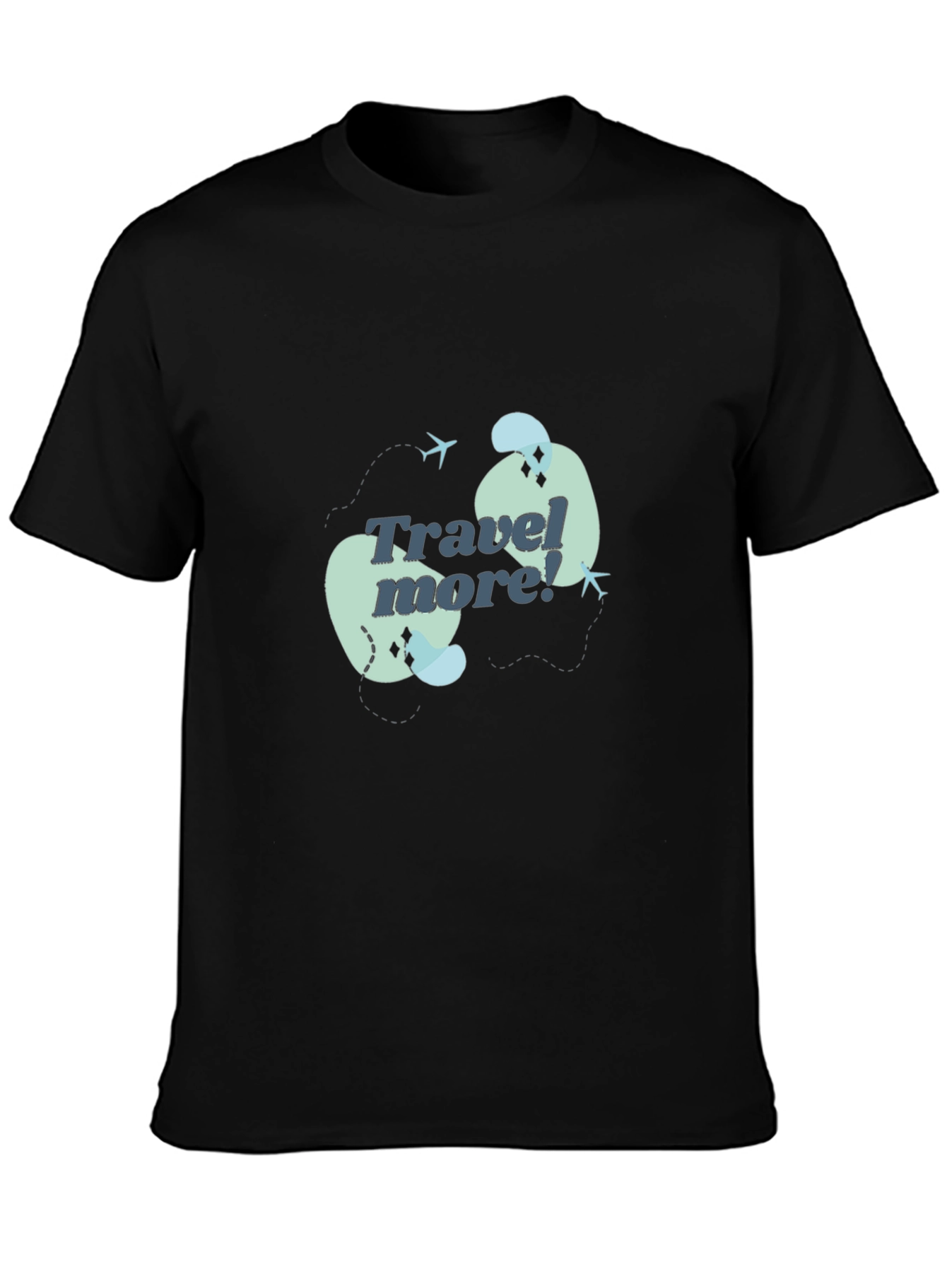 Travel More Graphic Tee - Black Unisex Shirt