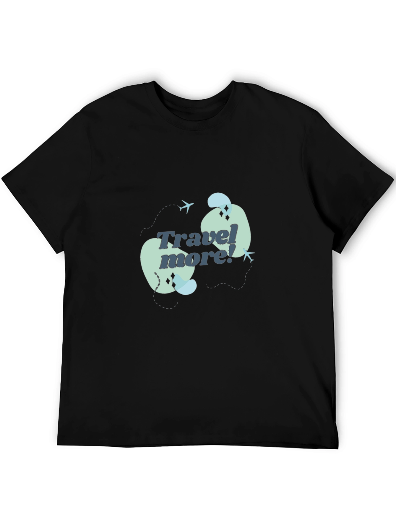 Travel More Graphic Tee - Black Unisex Shirt