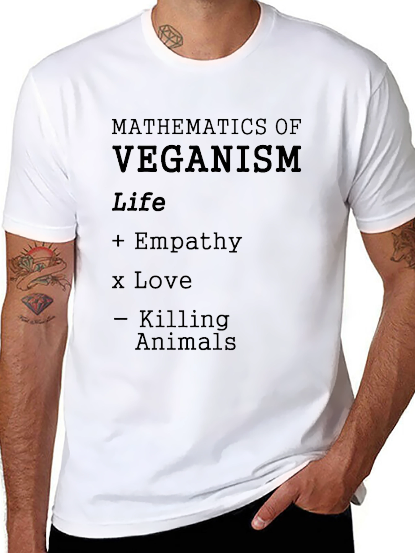 Veganism Math T-Shirt - Life Empathy Love