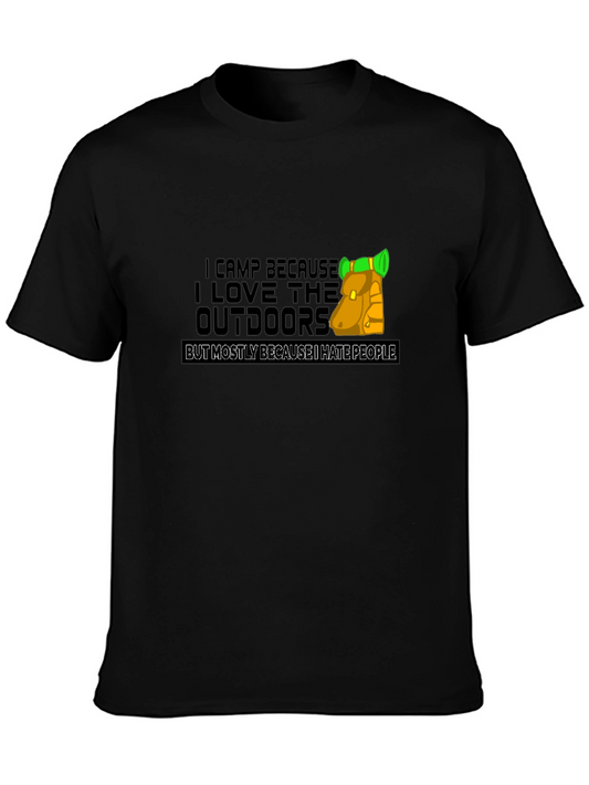 I Camp Because I Hate People Black T-Shirt