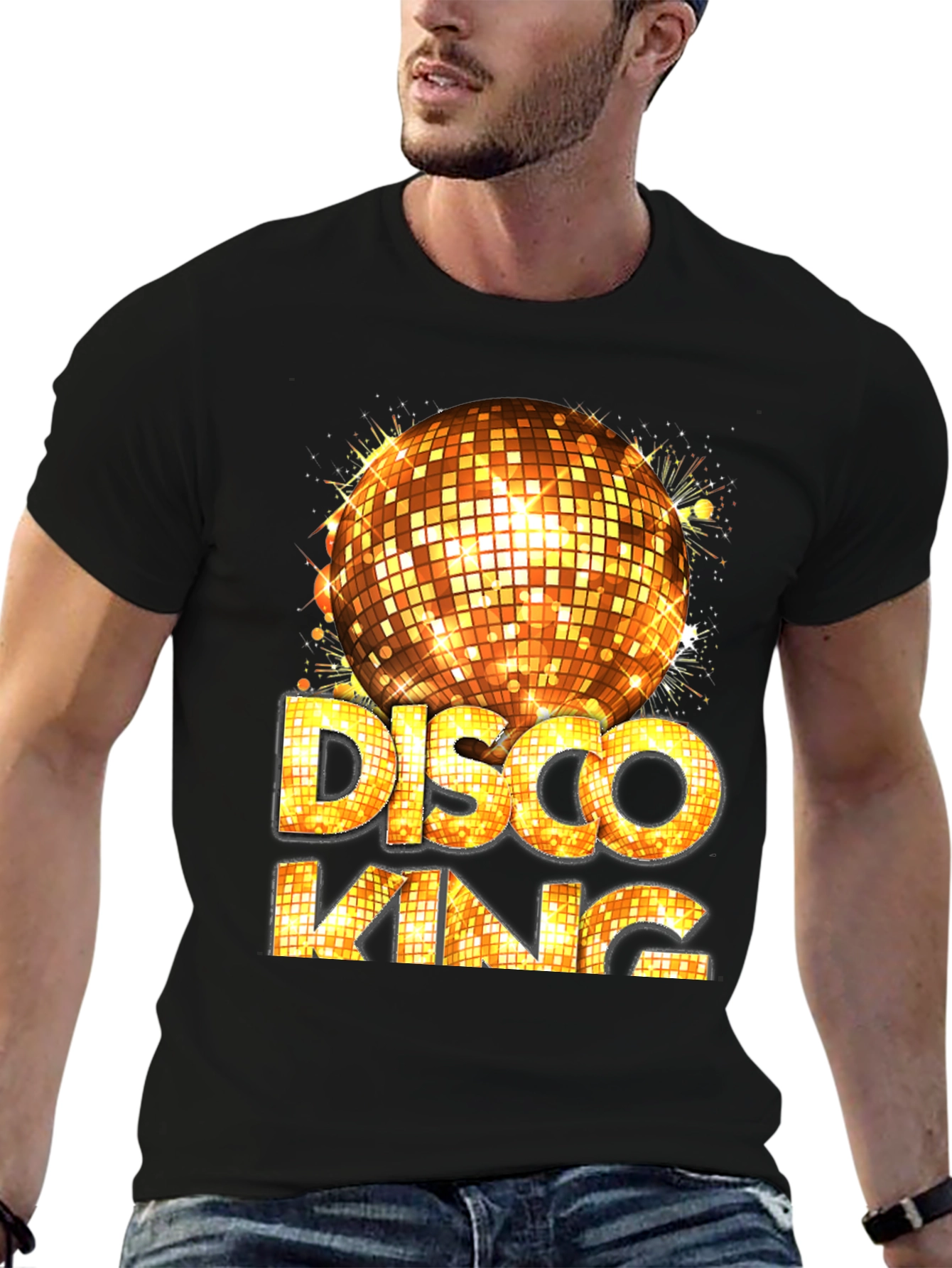 Disco King Graphic Tee - Mens Party Shirt