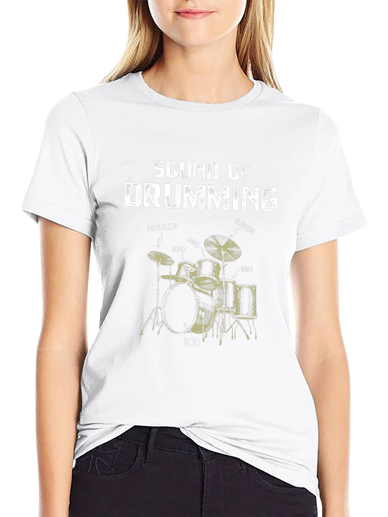 Sound of Drumming Black T-Shirt for Music Lovers
