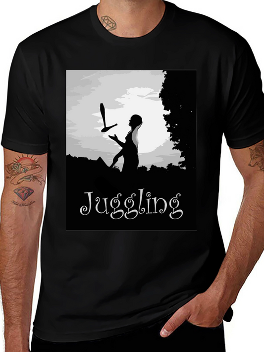 Juggling Graphic T-Shirt - Silhouette Design