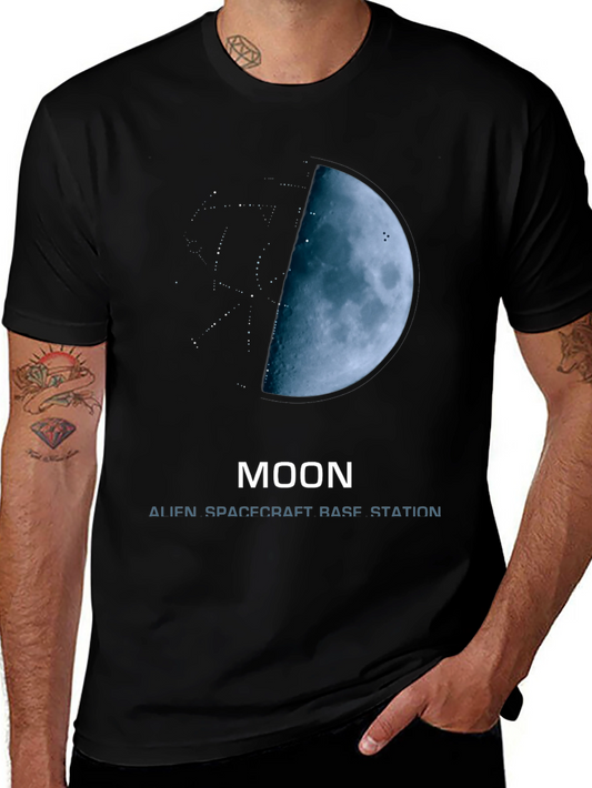 Moon Alien Spacecraft Base Station T-Shirt