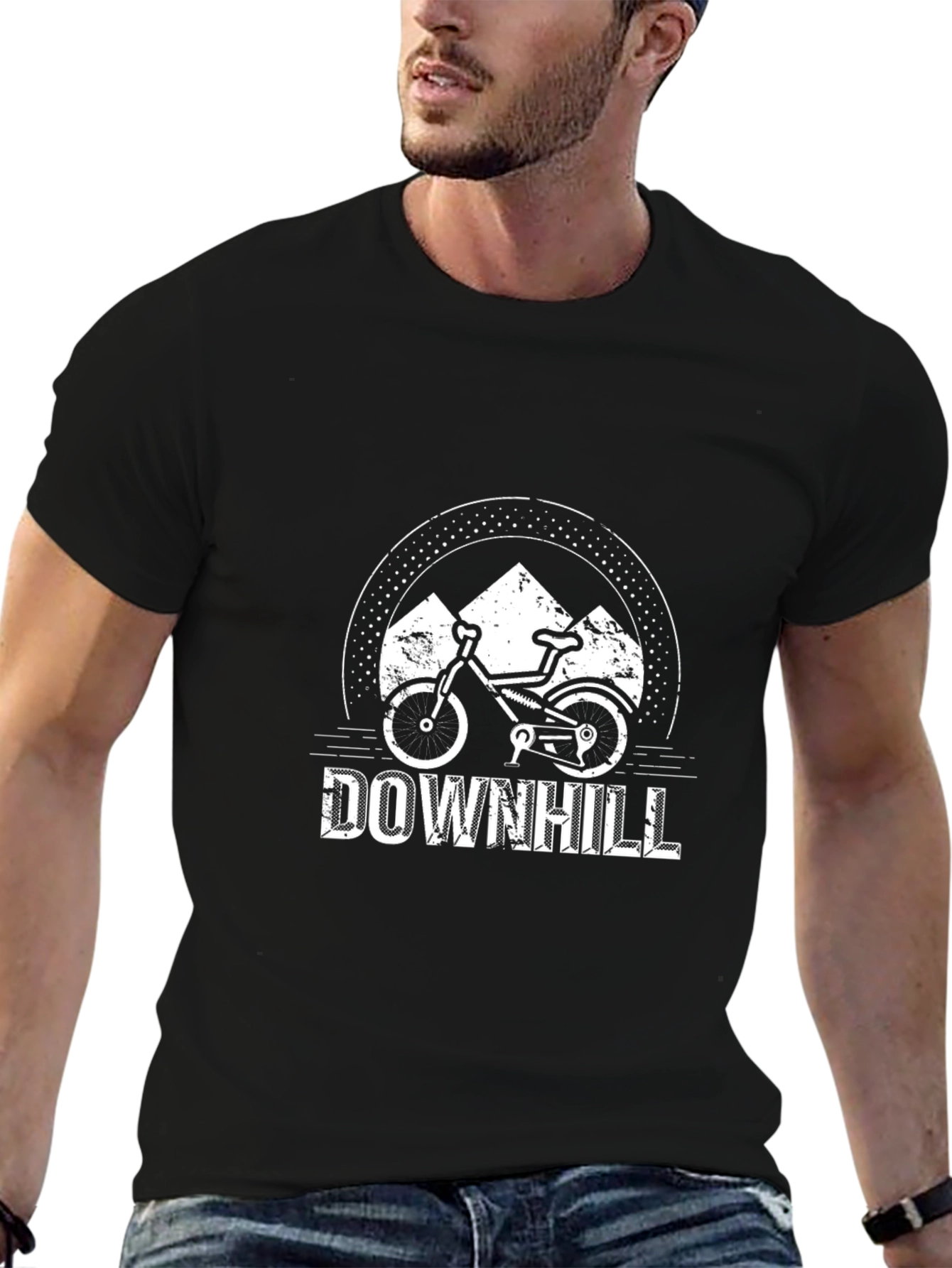 Downhill Mountain Bike Graphic T-Shirt
