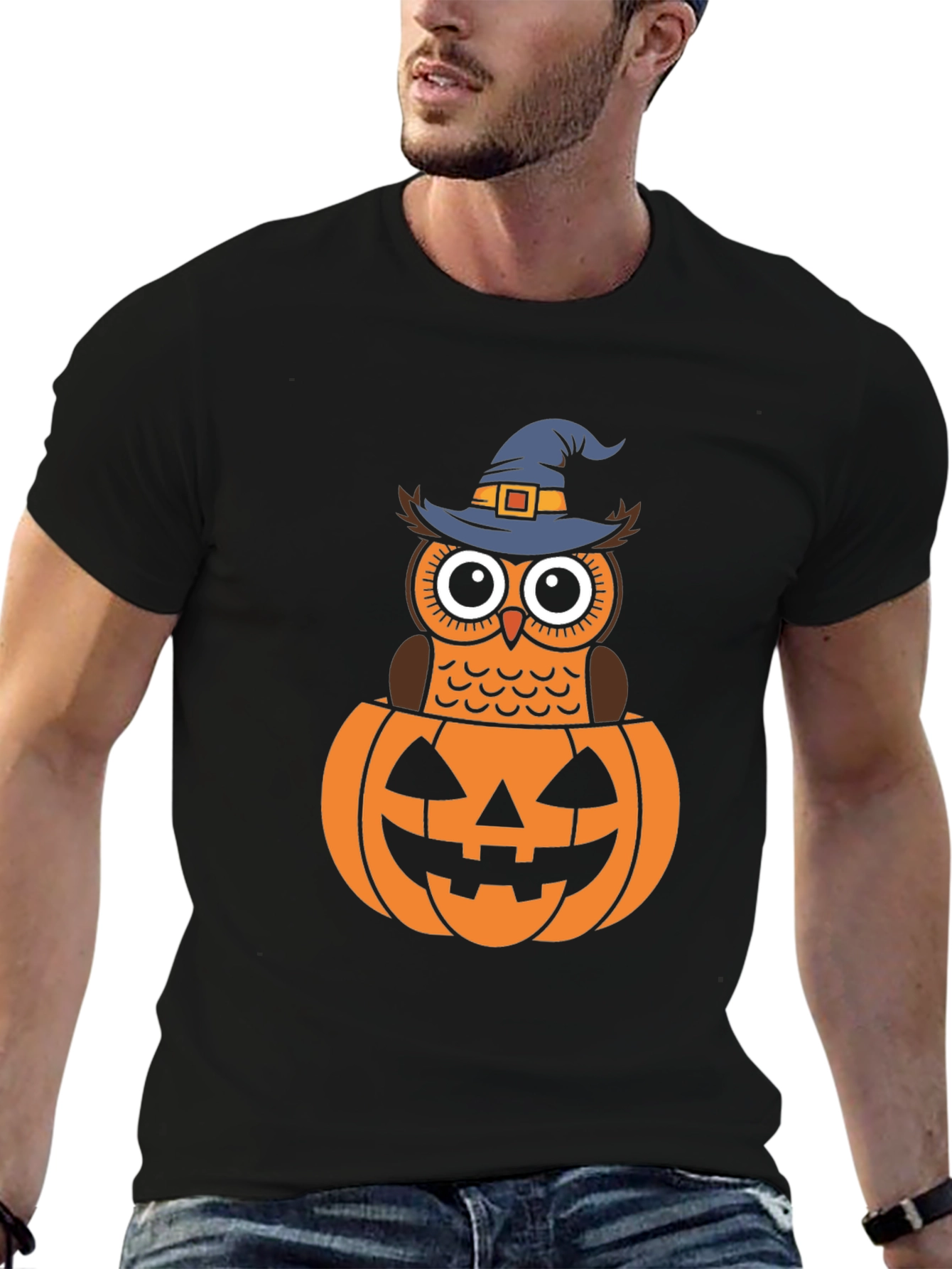 Halloween Owl in Pumpkin T-Shirt