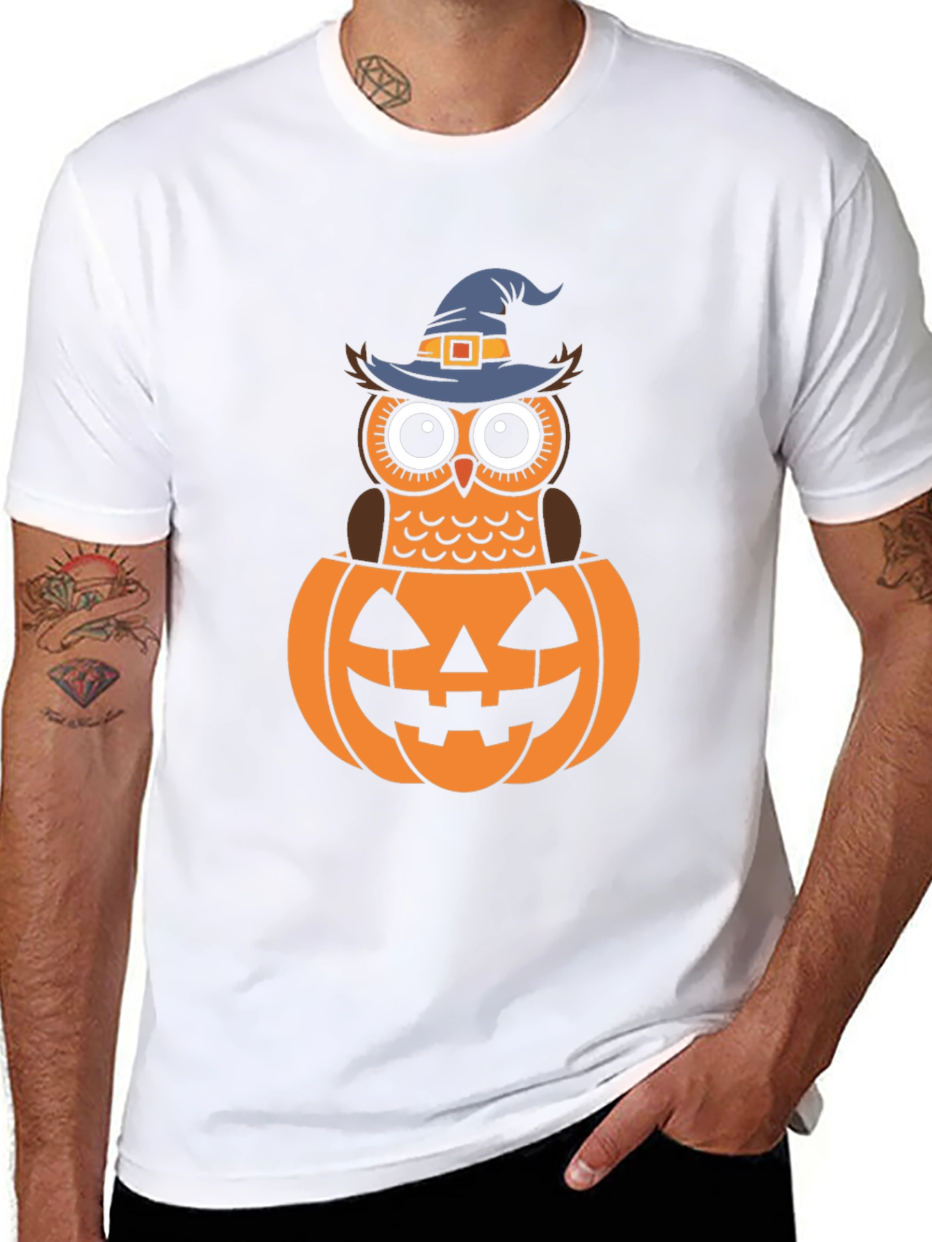Halloween Owl in Pumpkin T-Shirt