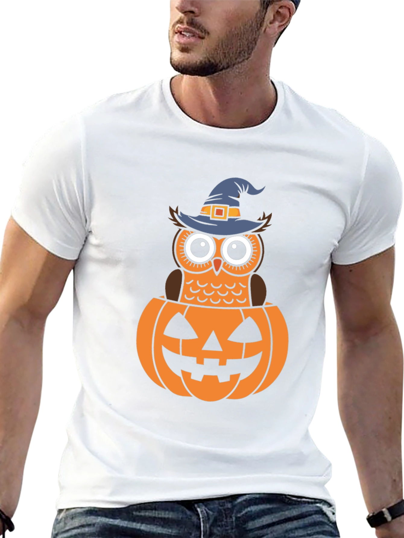 Halloween Owl in Pumpkin T-Shirt