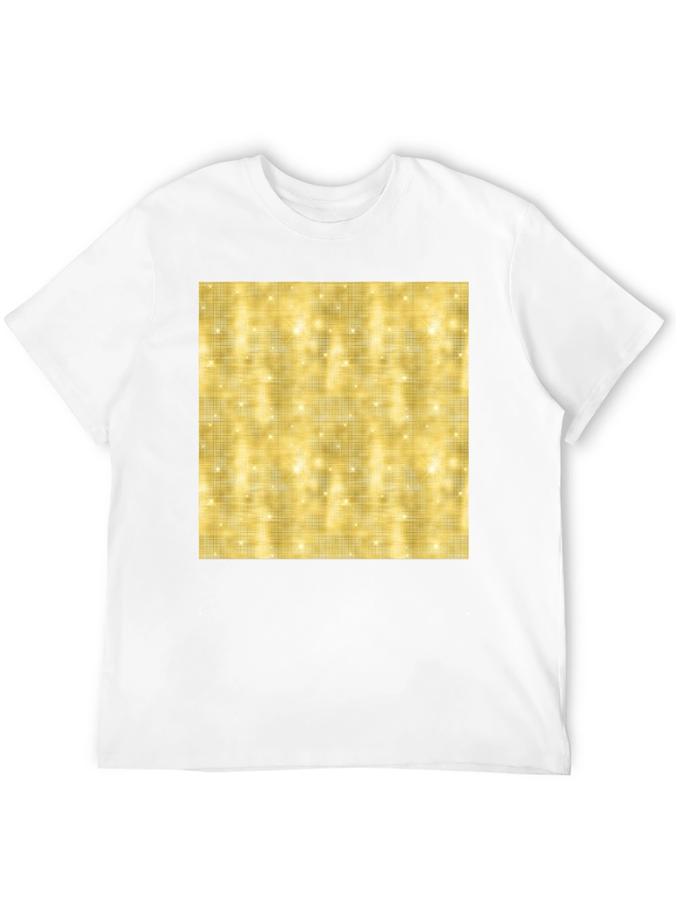 Sparkling Gold Pattern Black T-Shirt