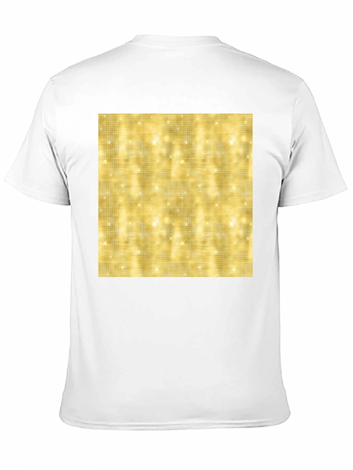 Sparkling Gold Pattern Black T-Shirt