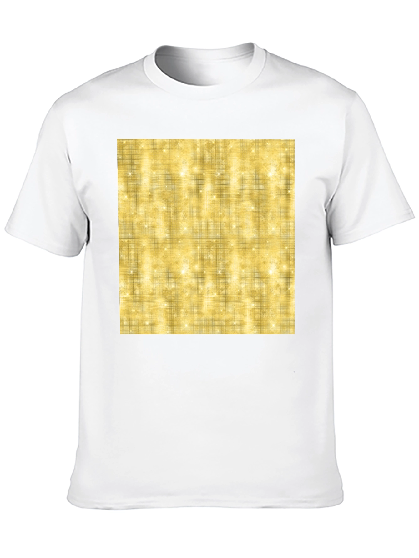 Sparkling Gold Pattern Black T-Shirt