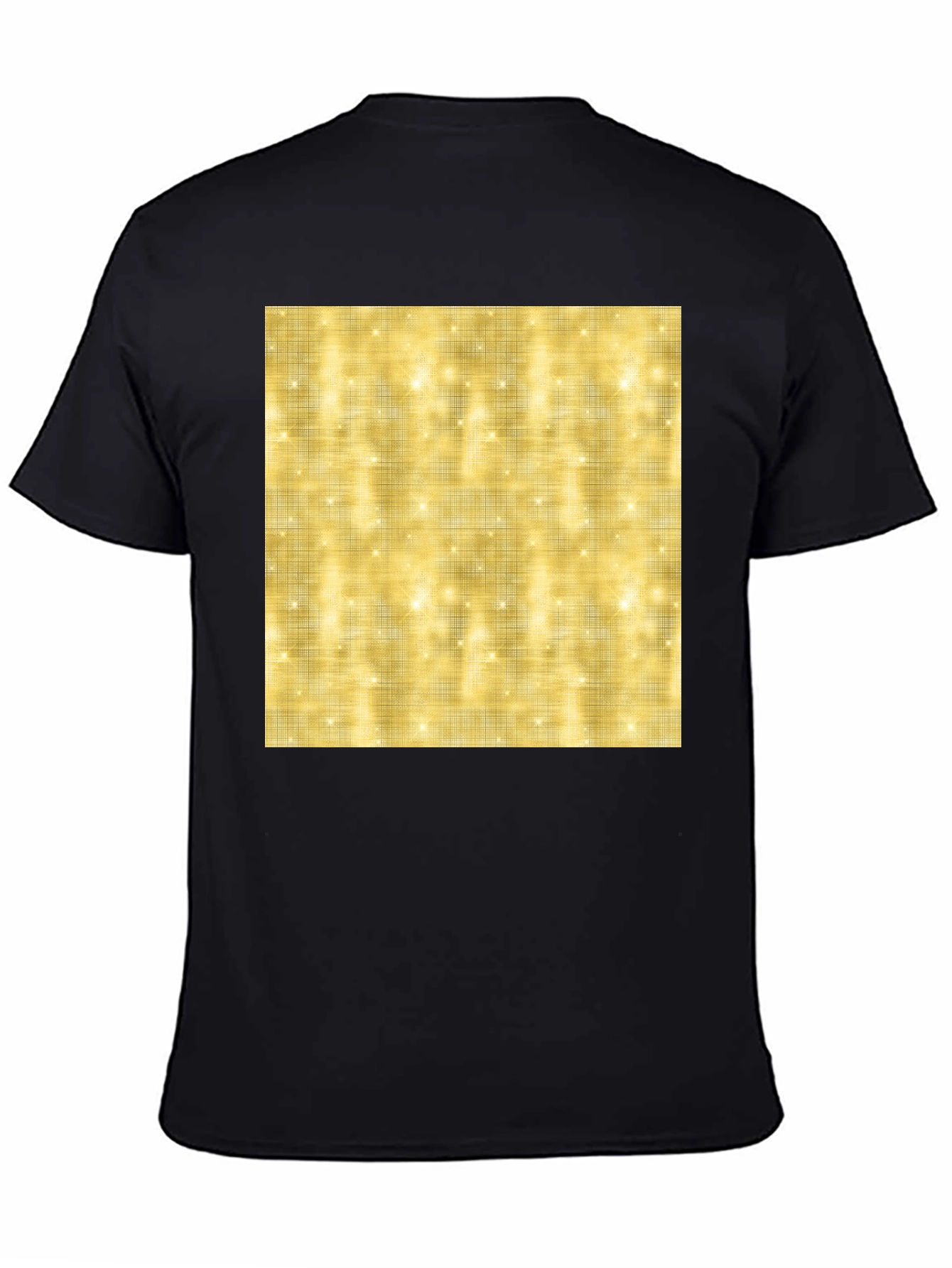 Sparkling Gold Pattern Black T-Shirt