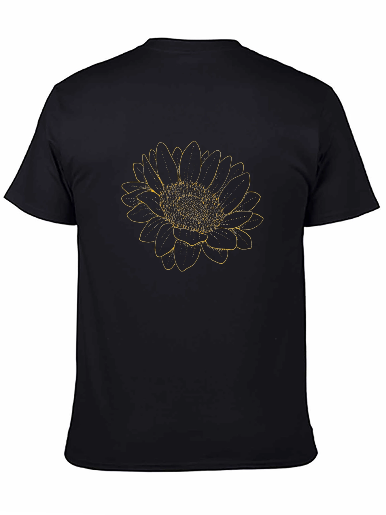 Sunflower Graphic Tee - Black Cotton Blend