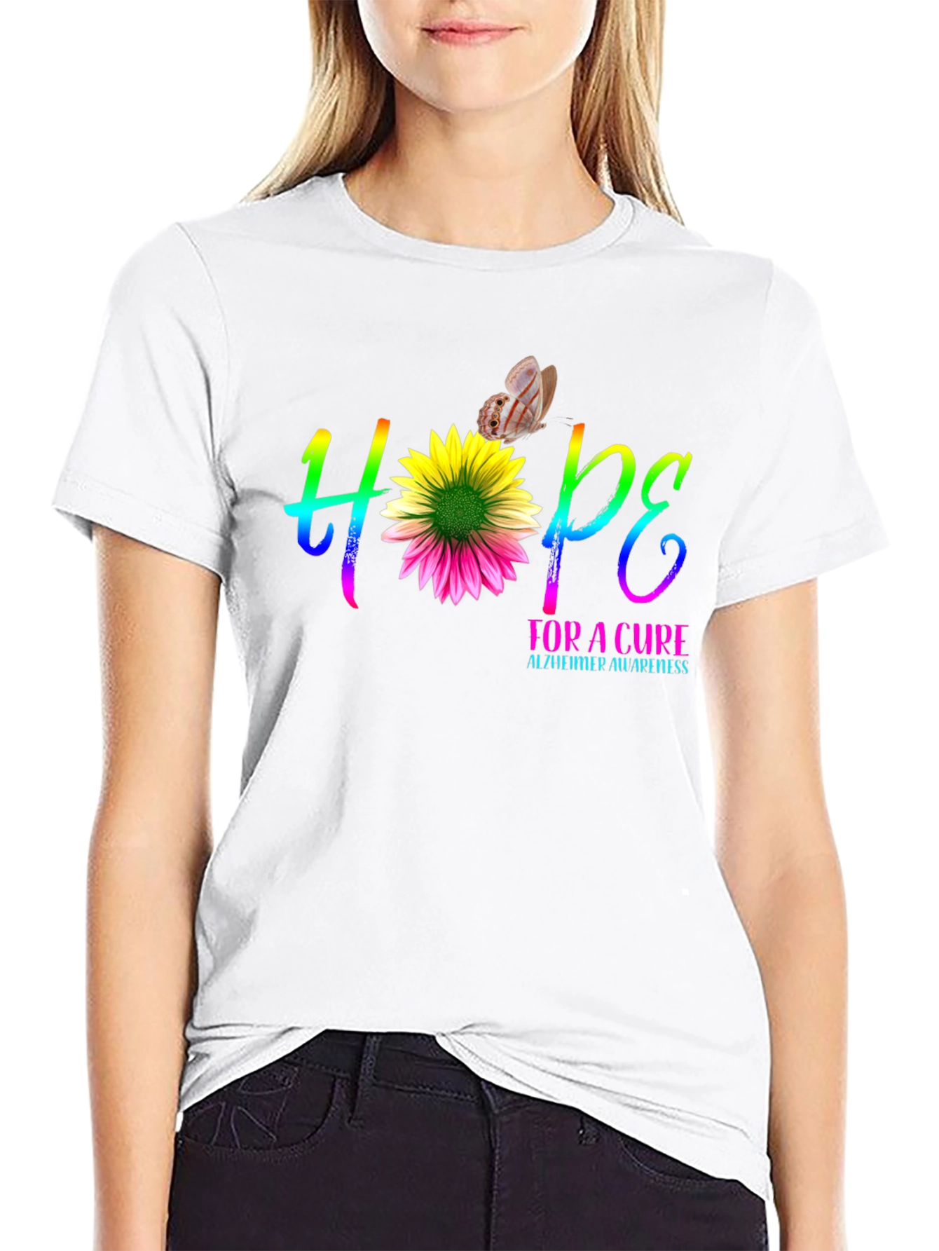 Hope for a Cure Alzheimers Awareness T-Shirt