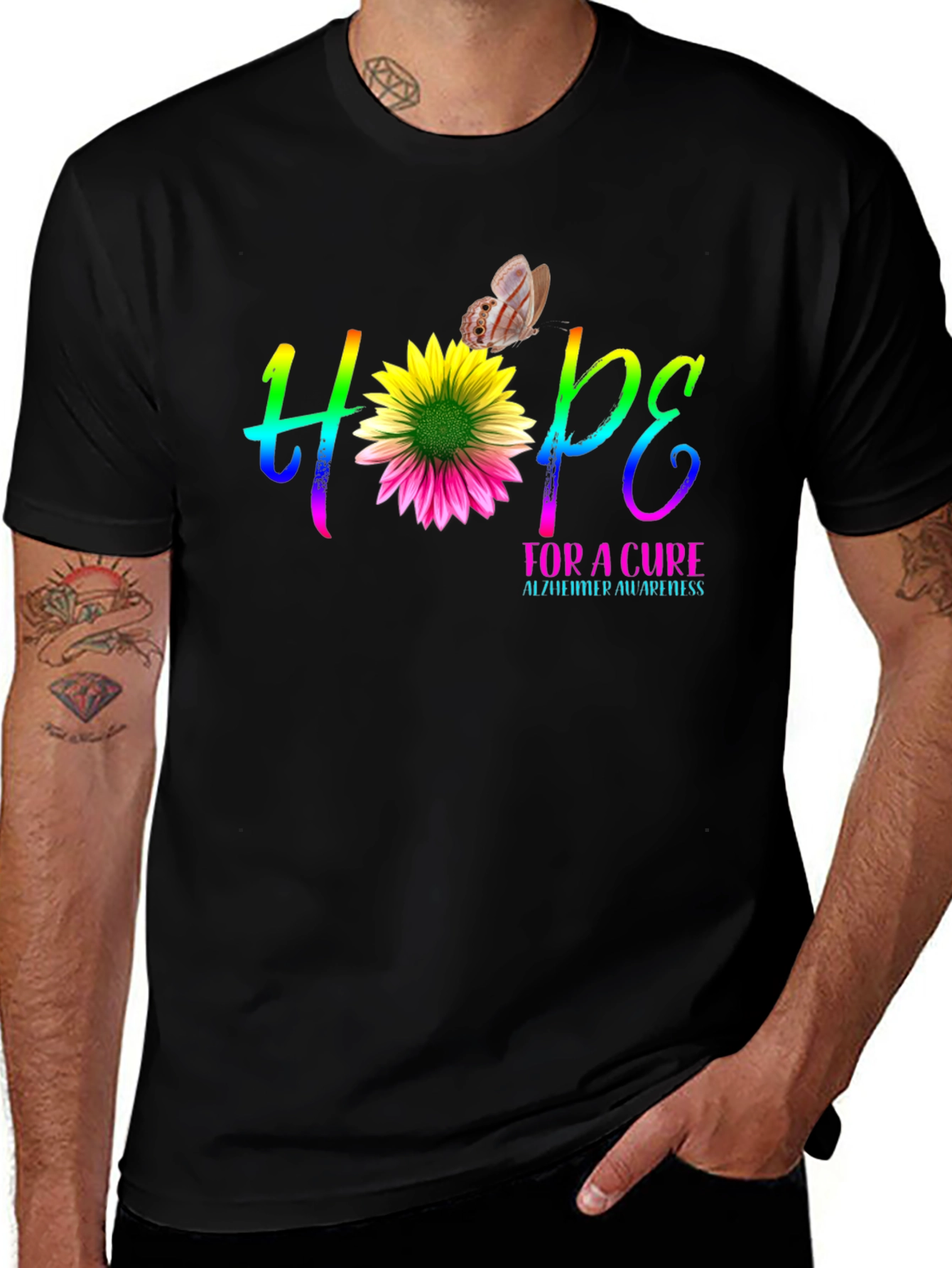 Hope for a Cure Alzheimers Awareness T-Shirt