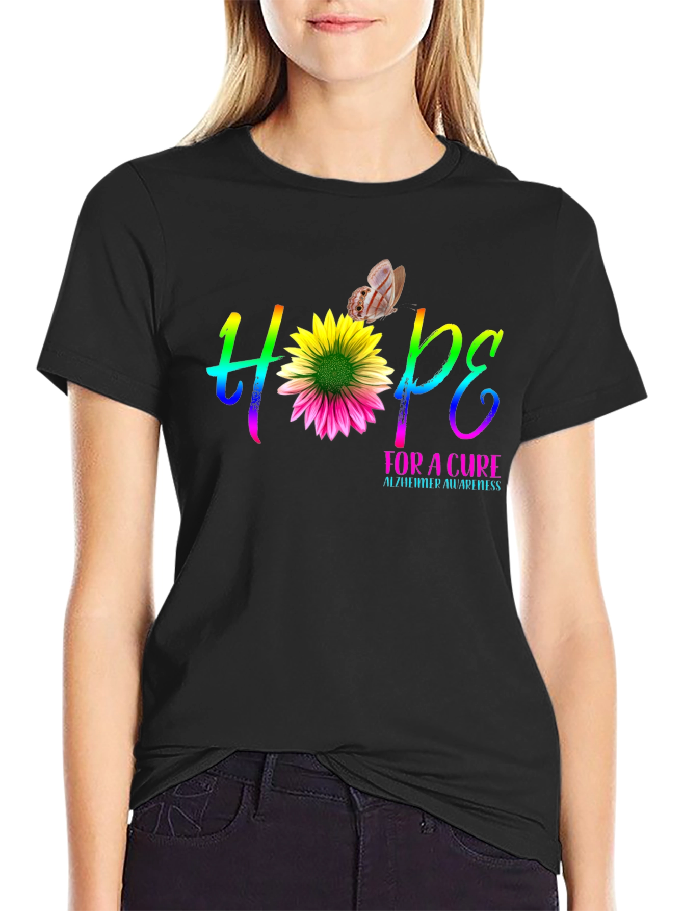 Hope for a Cure Alzheimers Awareness T-Shirt