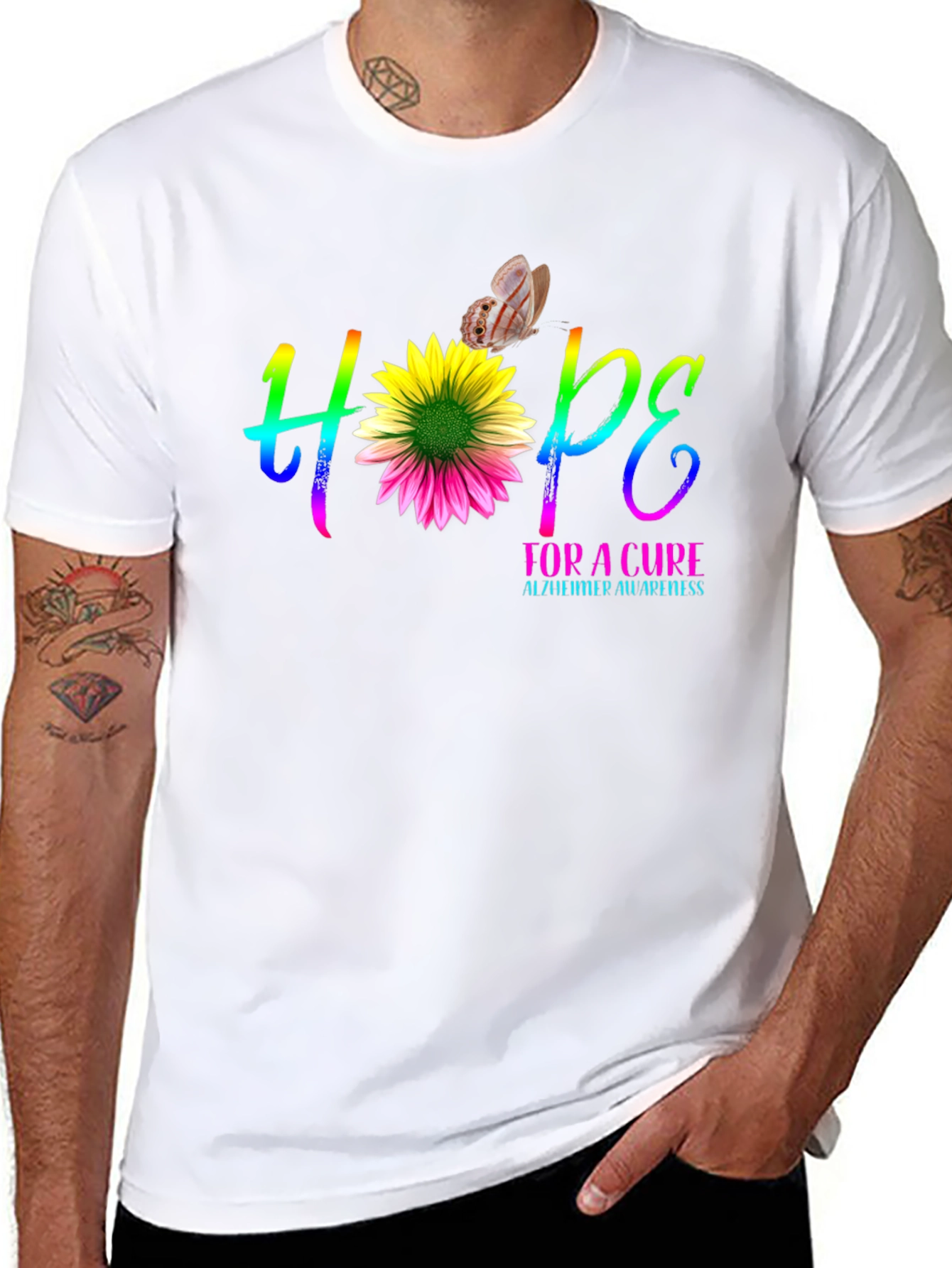 Hope for a Cure Alzheimers Awareness T-Shirt
