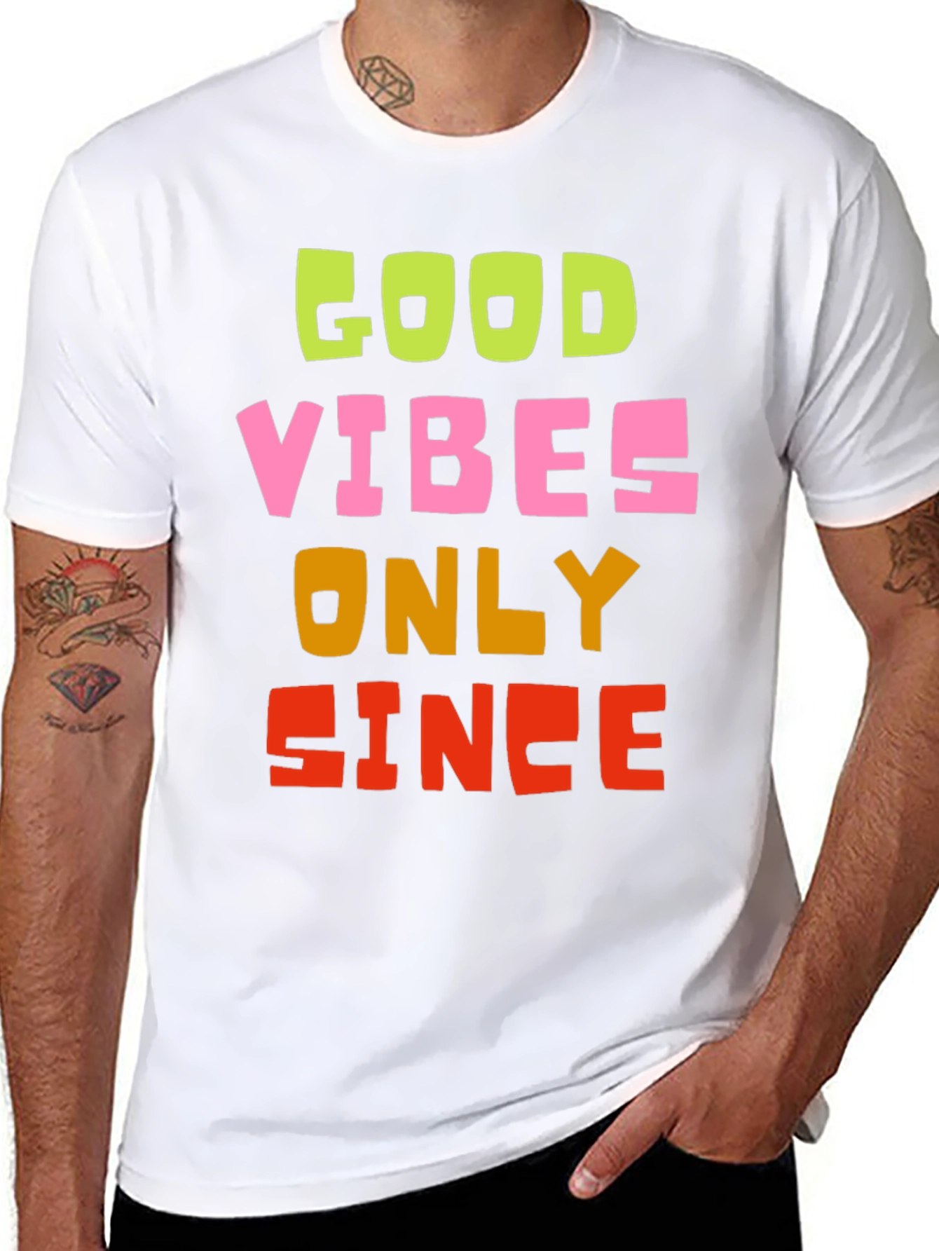 Good Vibes Only Graphic Tee - Black Cotton T-Shirt