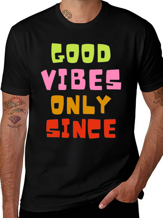Good Vibes Only Graphic Tee - Black Cotton T-Shirt