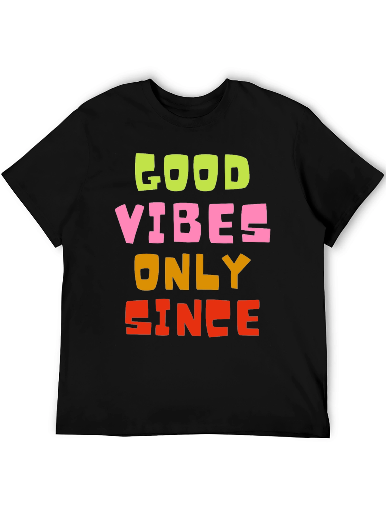 Good Vibes Only Graphic Tee - Black Cotton T-Shirt