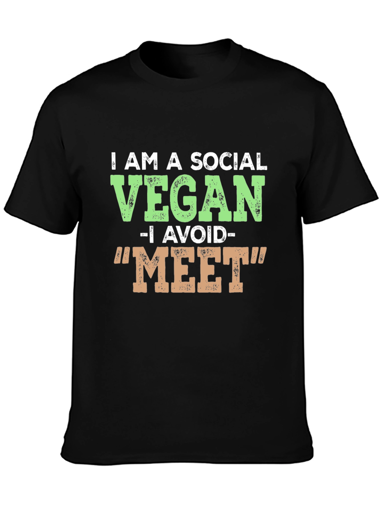 Social Vegan T-Shirt - Avoid Meat Funny Tee