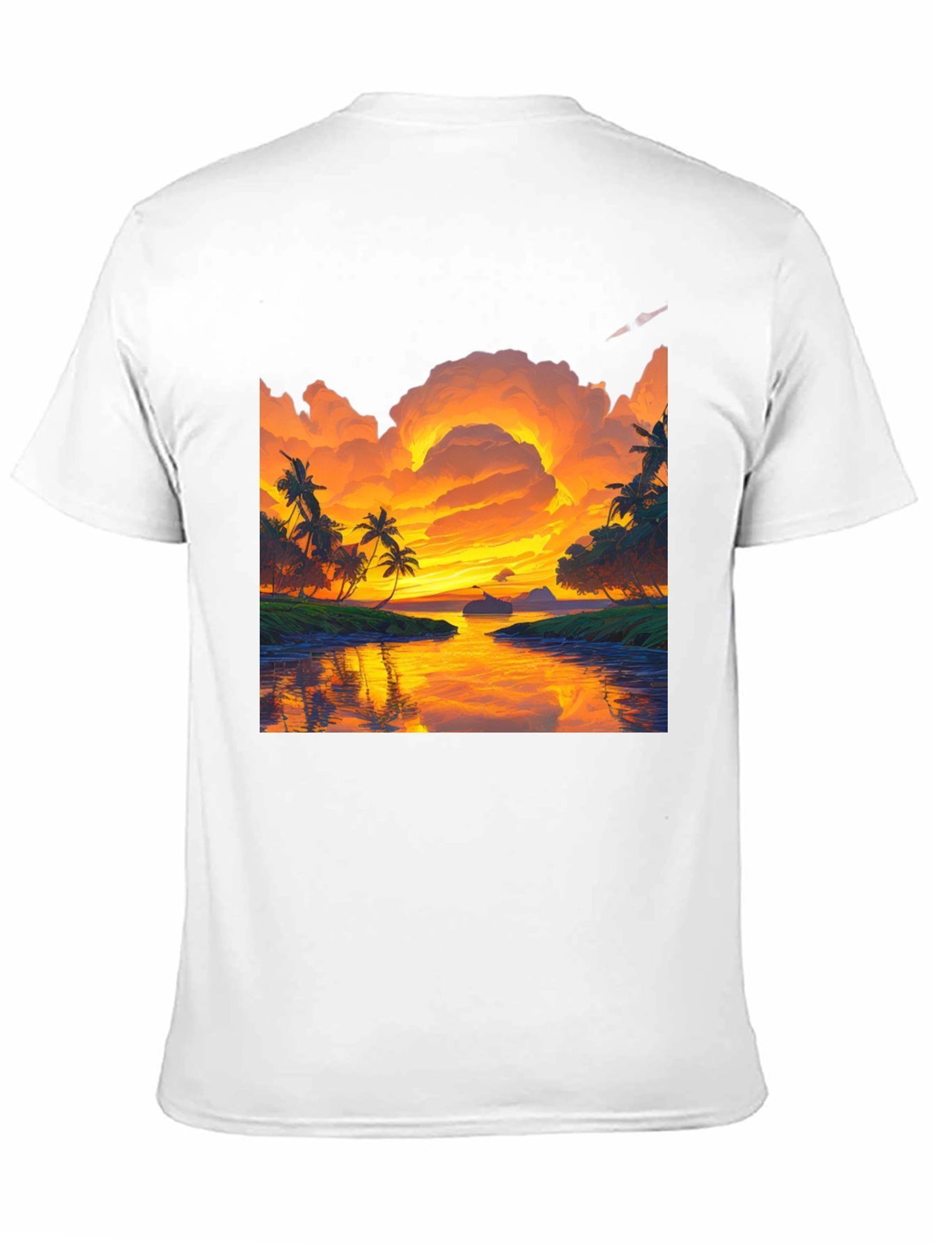 Sunset Paradise Graphic Tee - Tropical Island Vibes