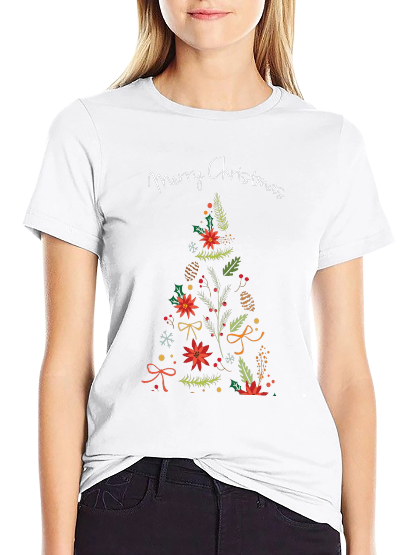 Festive Merry Christmas Tree T-Shirt
