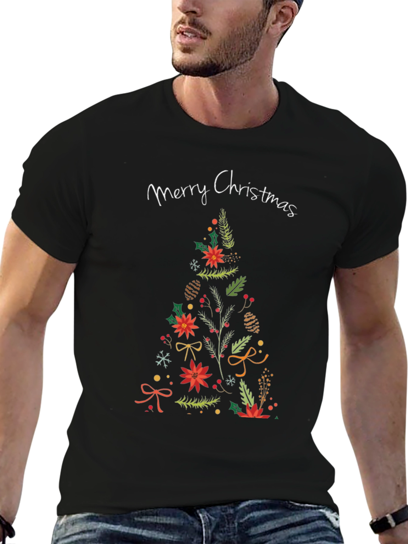 Festive Merry Christmas Tree T-Shirt