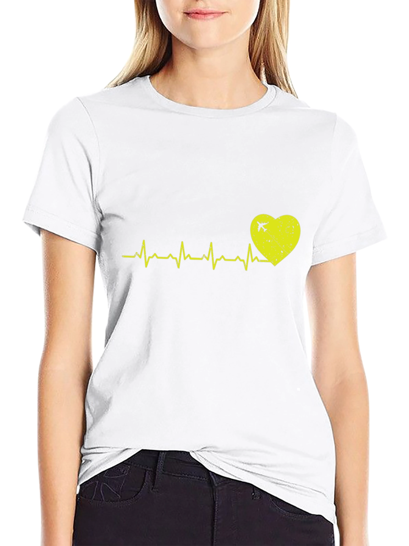 Pilot Heartbeat T-Shirt - Aviation Lover Gift
