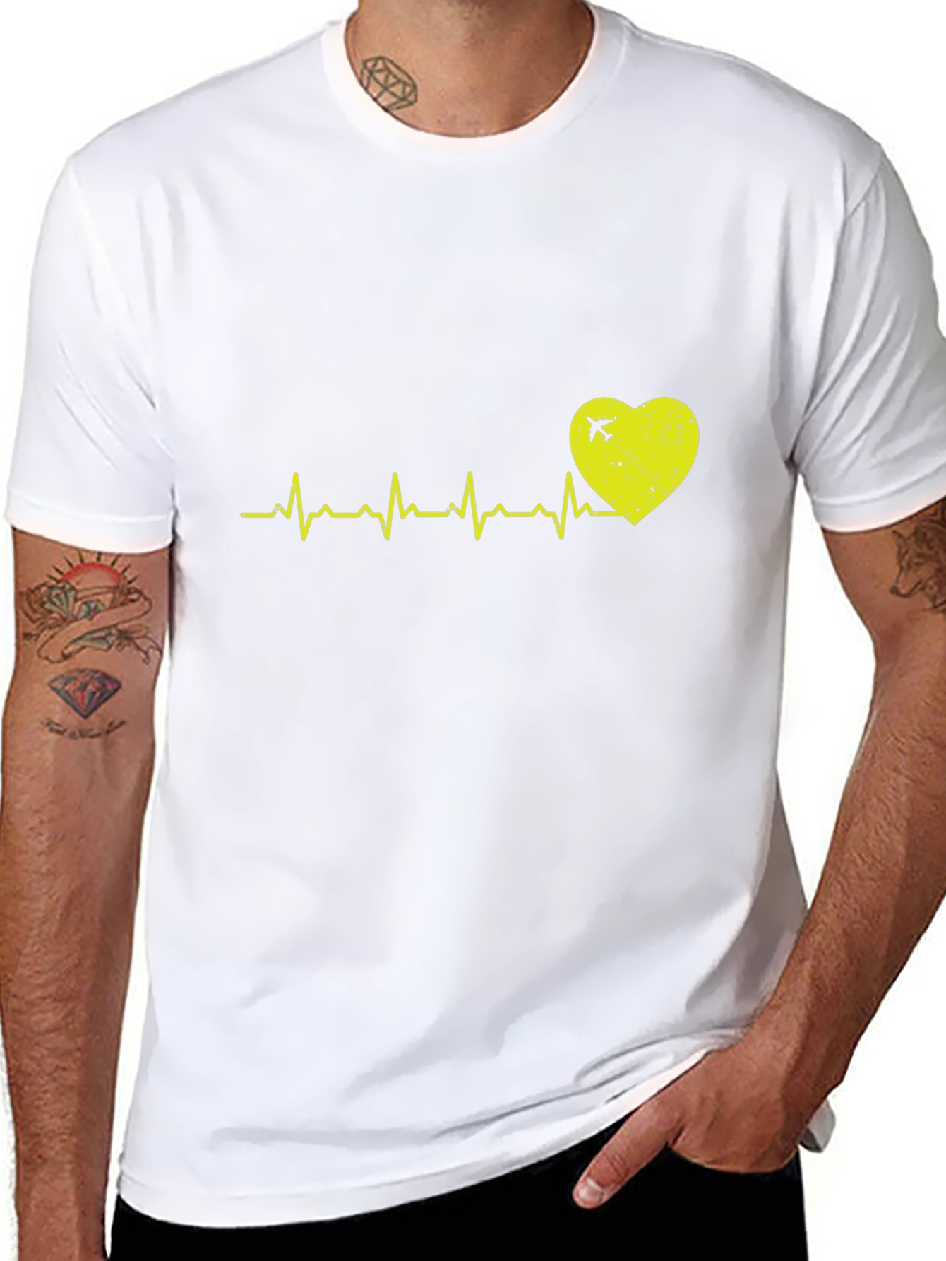 Pilot Heartbeat T-Shirt - Aviation Lover Gift