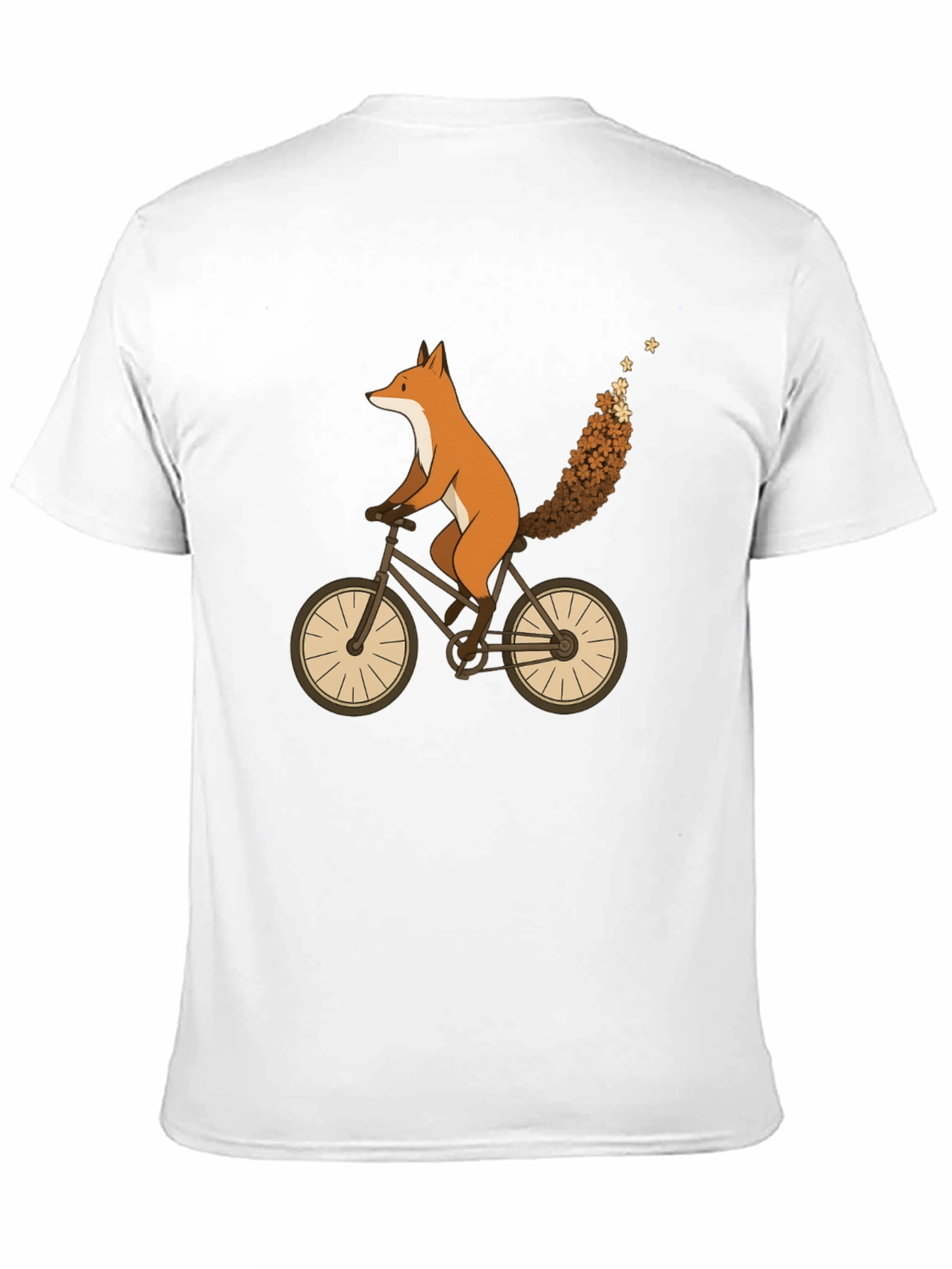 Fox on Bike Graphic Tee - Unique Animal Design