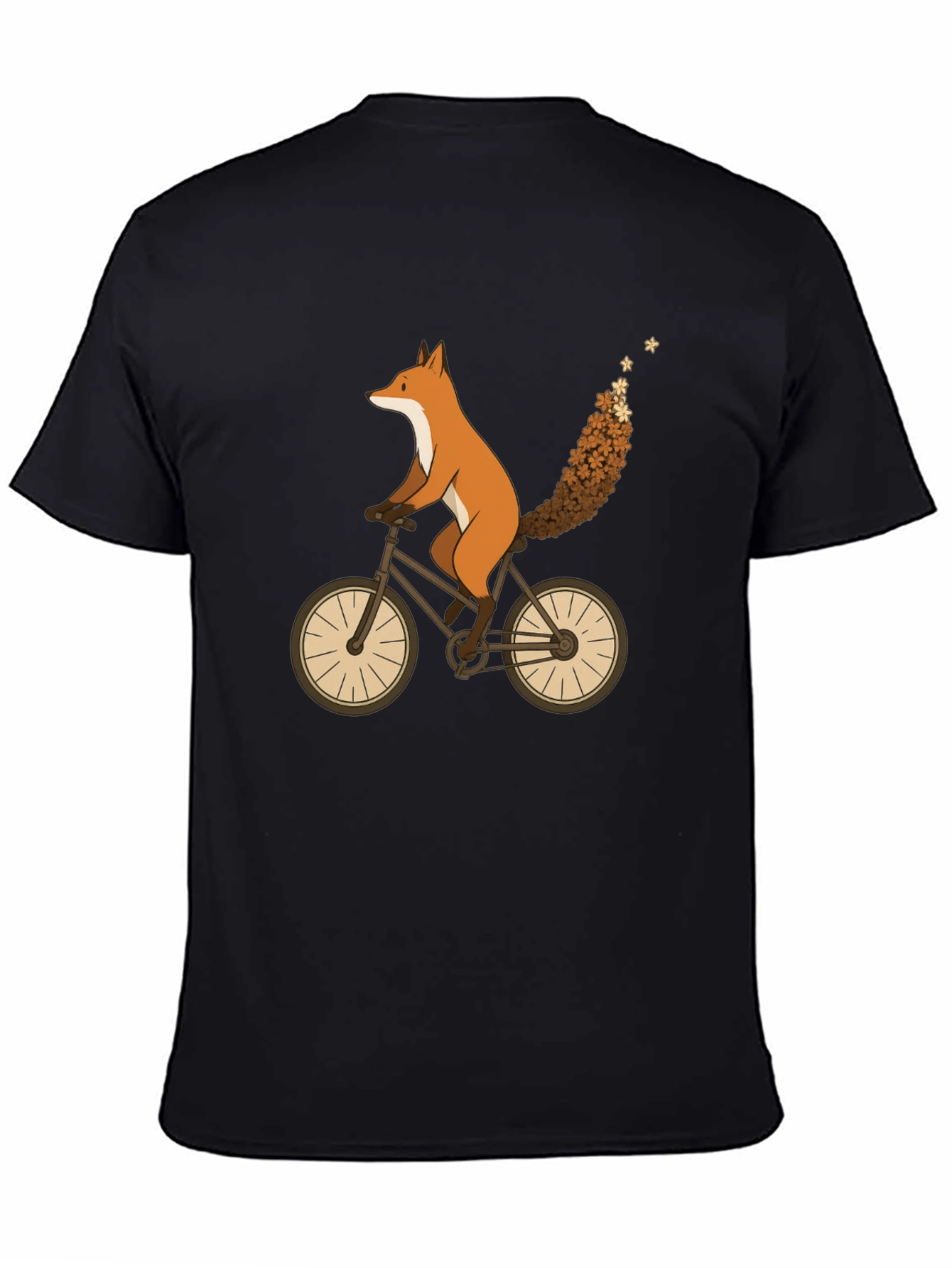 Fox on Bike Graphic Tee - Unique Animal Design