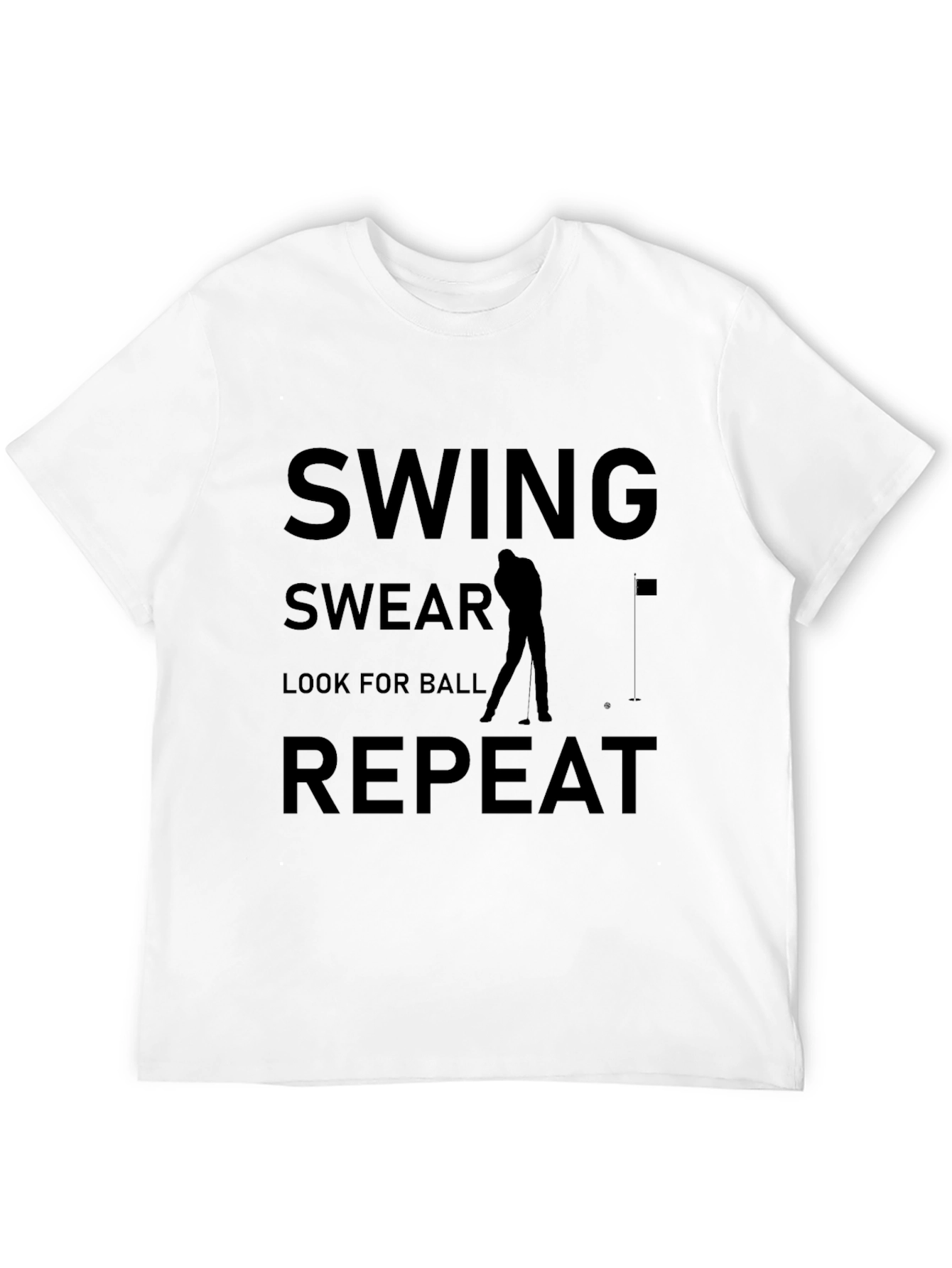 Swing Swear Look For Ball Repeat Mens T-shirt