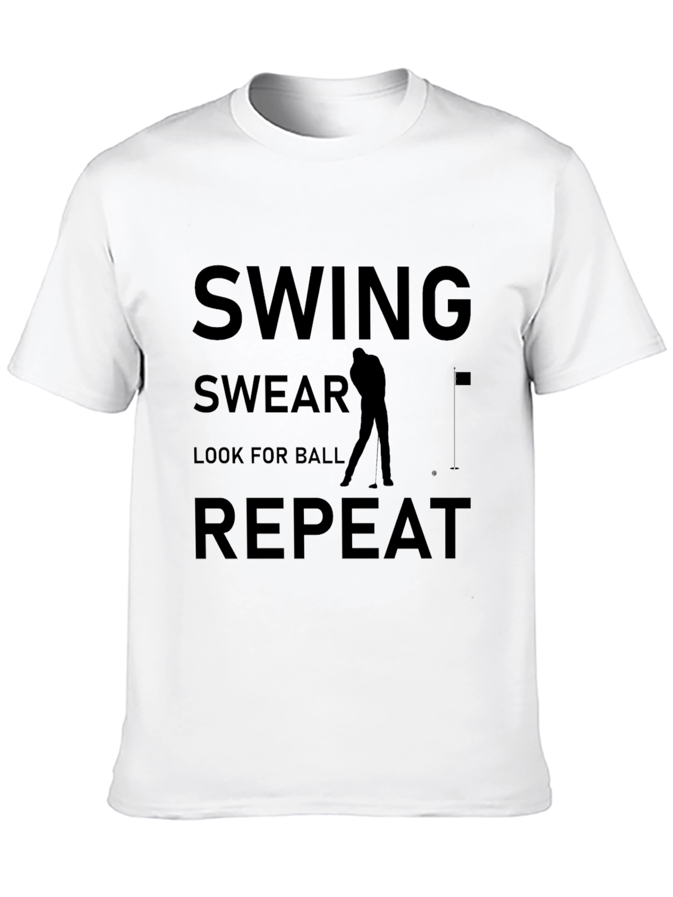 Swing Swear Look For Ball Repeat Mens T-shirt