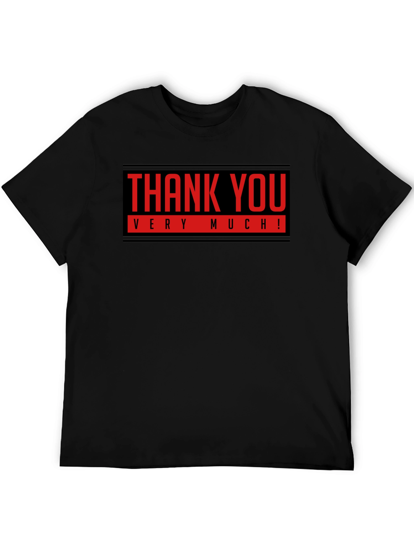 Thank You Very Much! Black Graphic Tee