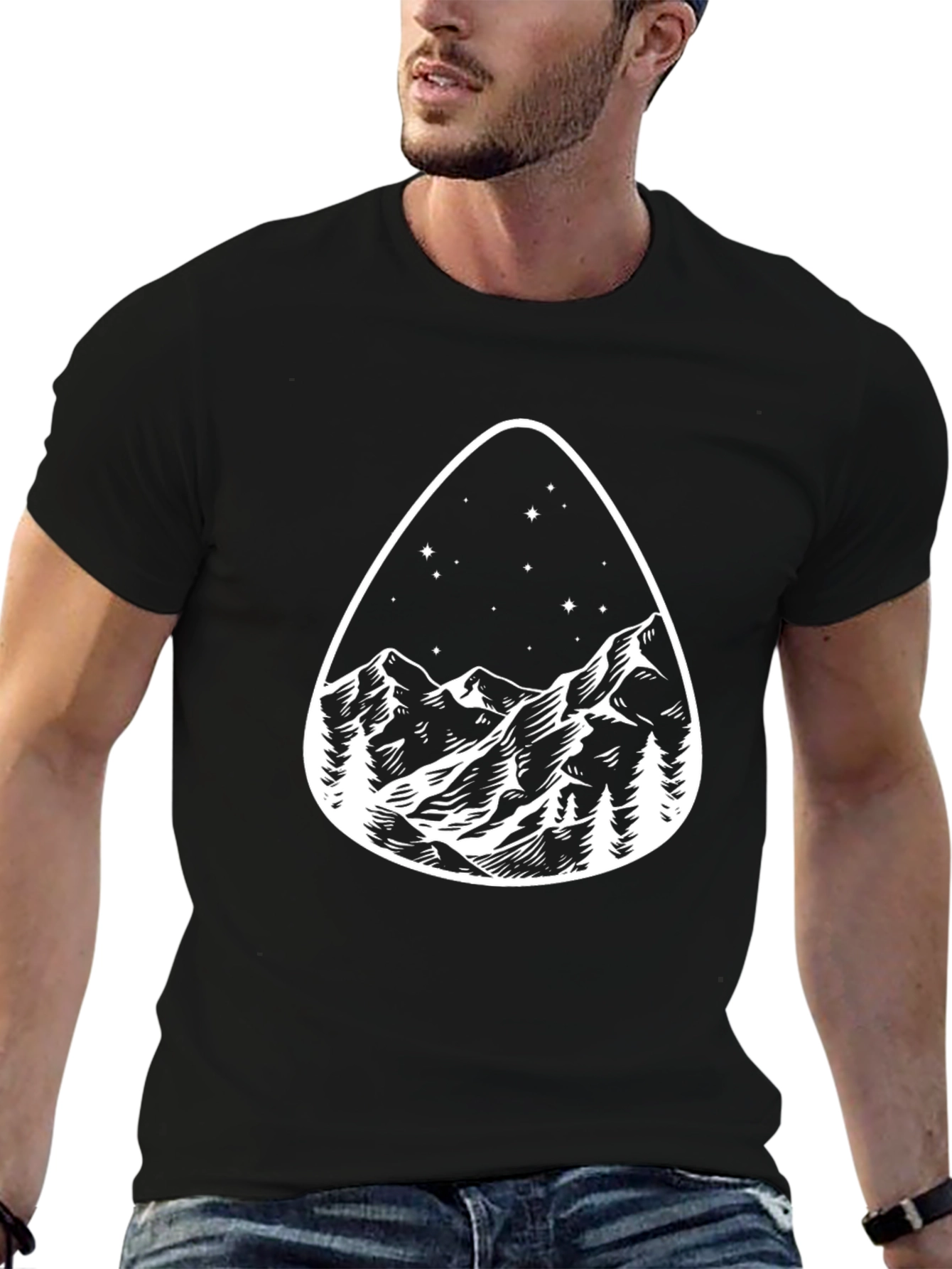 Mountainscape Graphic Tee - Black