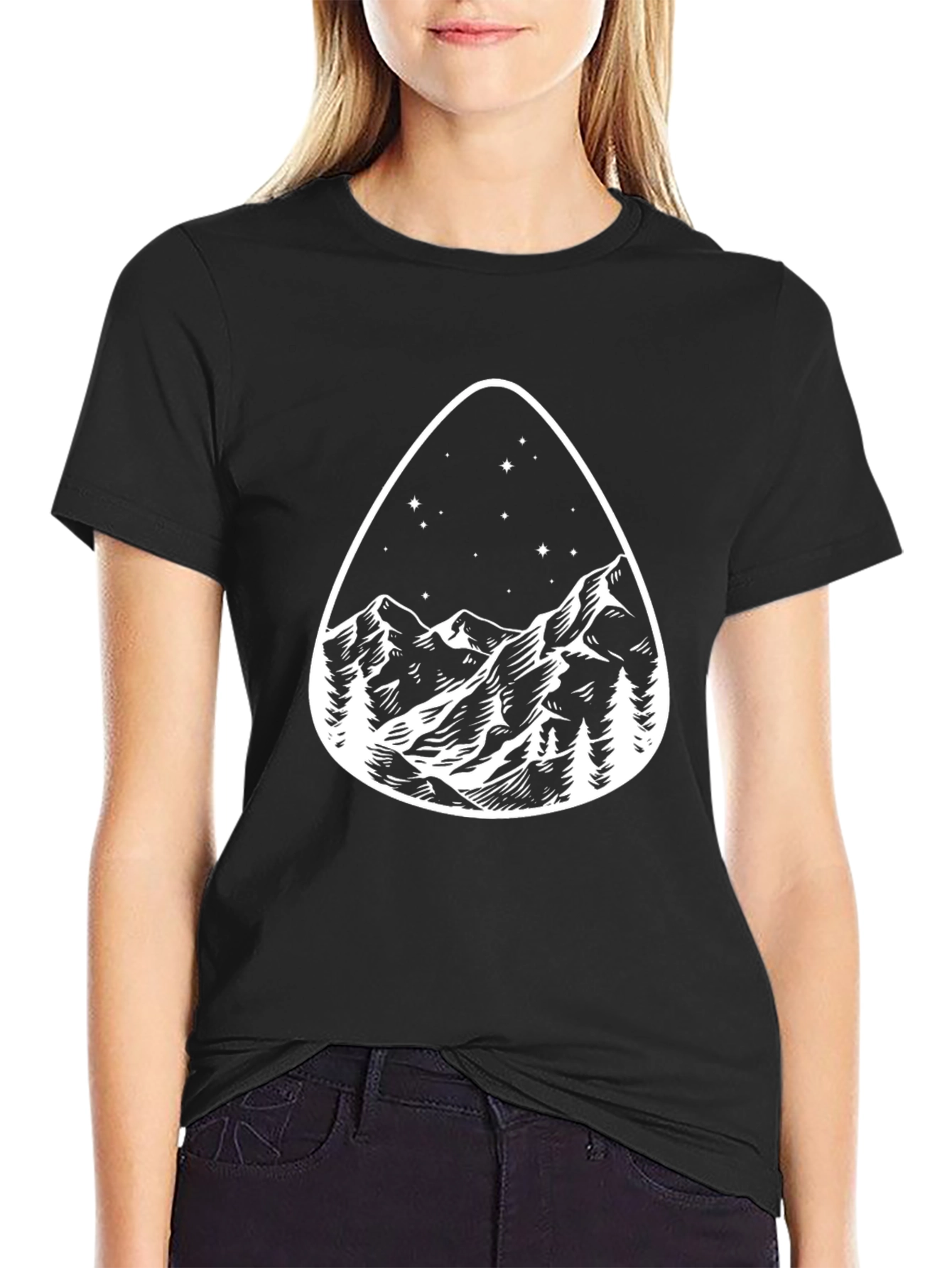 Mountainscape Graphic Tee - Black
