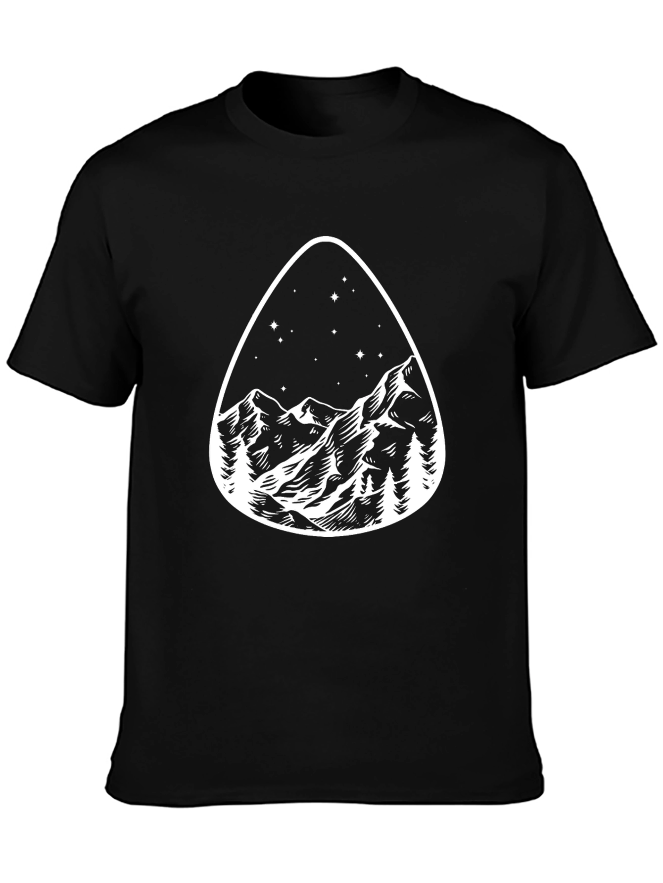 Mountainscape Graphic Tee - Black